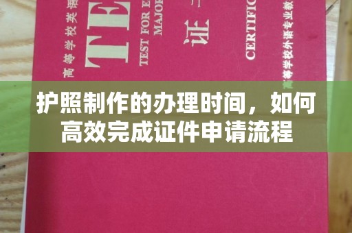 蓬溪护照制作的办理时间，如何高效完成证件申请流程