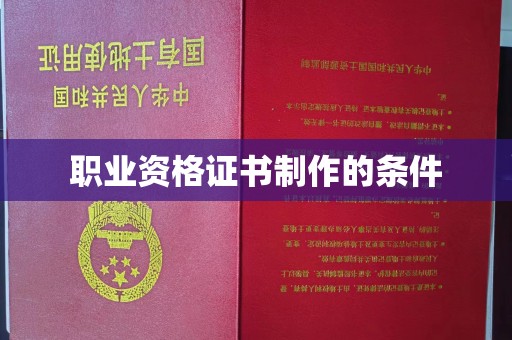 蓬溪职业资格证书制作的条件